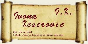 Ivona Keserović vizit kartica